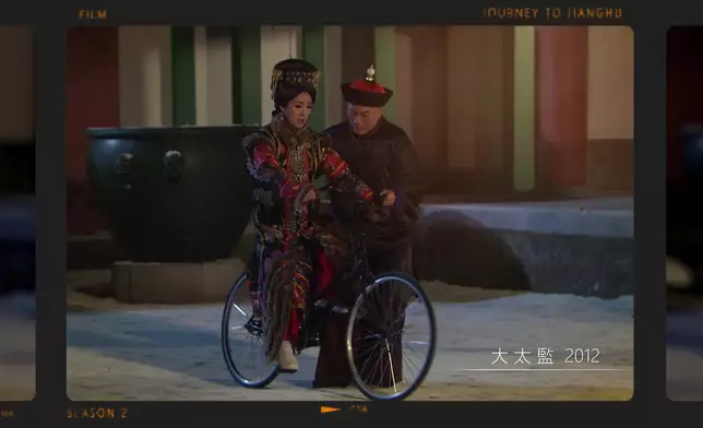 米雪話呢一幕李連英教慈禧踩自行車拍得好開心好浪漫。