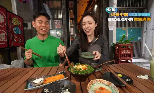 行仔跟Nina都是吃貨之人。