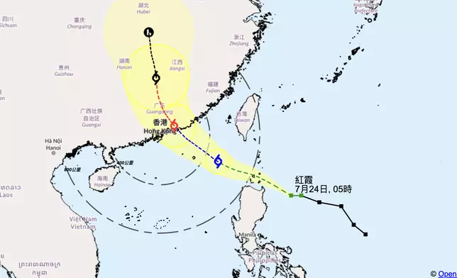天氣。香港天文台圖片
