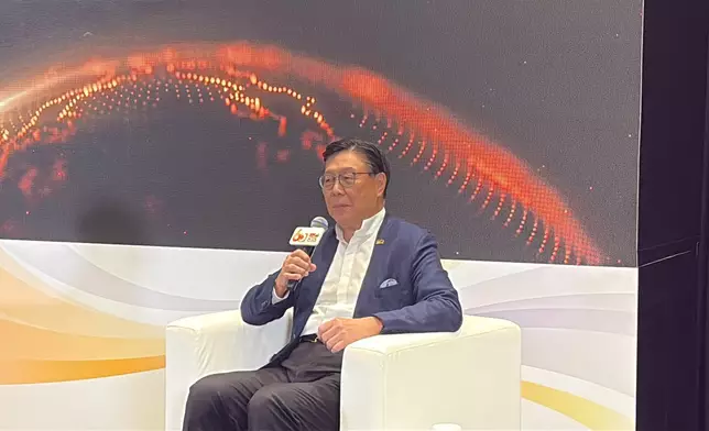 貿發局主席馬時亨發言。巴士的報記者攝