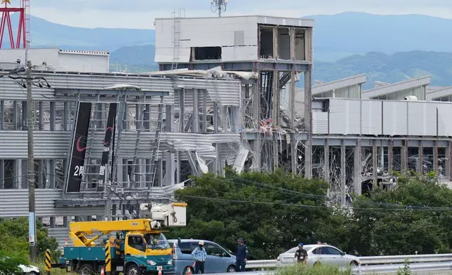 永旺商場在地震後發生爆炸，並受到損毀。攝於日本南部熊本縣嘉島町，周三，2026年7月29日。(美聯社圖片/Hiro Komae) AP圖片