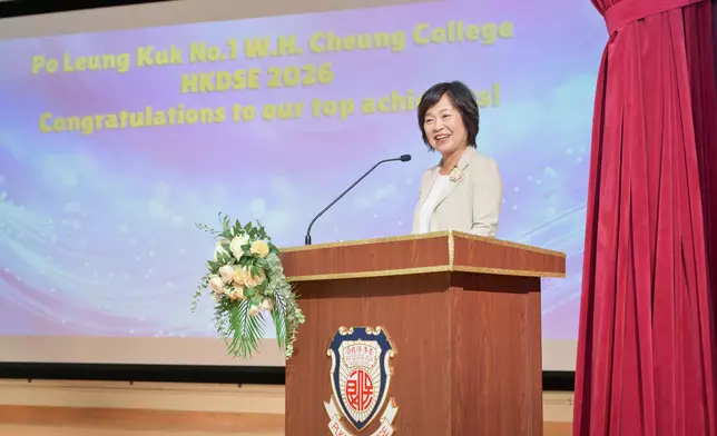 蔡若蓮在儀式上致辭。政府新聞處圖片