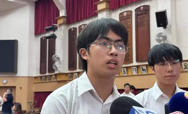 皇仁書院超級狀元吳家穎。巴士的報記者攝