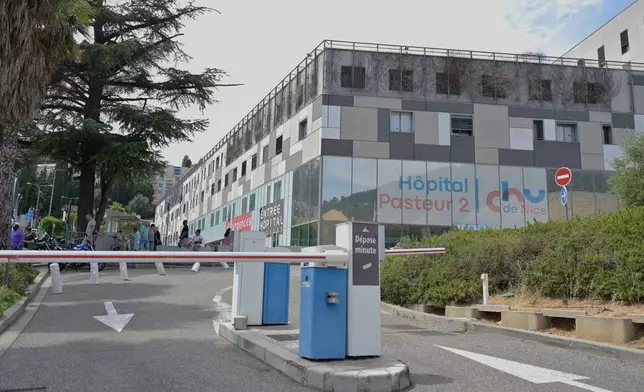 法國南部尼斯一間醫院的景象，據報摩納哥爆炸裝置襲擊中受傷的三人，一日前在此接受治療。攝於2026年6月30日周二。(美聯社圖片/Philippe Magoni) AP圖片