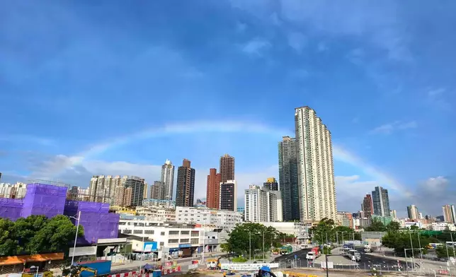 香港天文台分享賞彩虹貼士 背向太陽更有機會見到