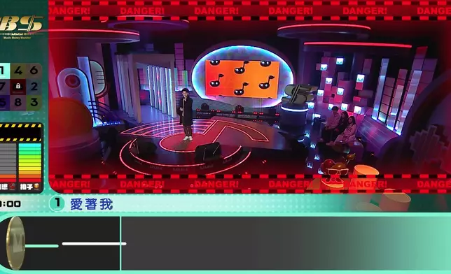 挑戰 Level 1《一生愛你一個》唱得小心翼翼。