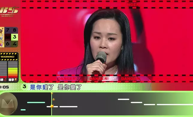 Connie挑戰Level 3《我真的受傷了》僅差0.04秒飲恨。