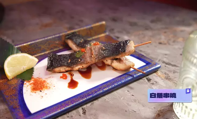 白鱔串燒皮脆肉嫩。