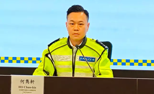 警察交通總部道路安全課總督察何雋軒。