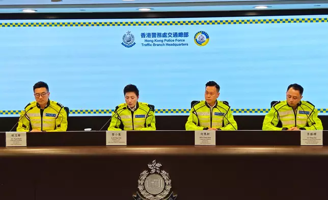 警方交通總部舉行記者會，總結2026年上半年交通意外數據及介紹全港性針對交通違例專題執法行動。
