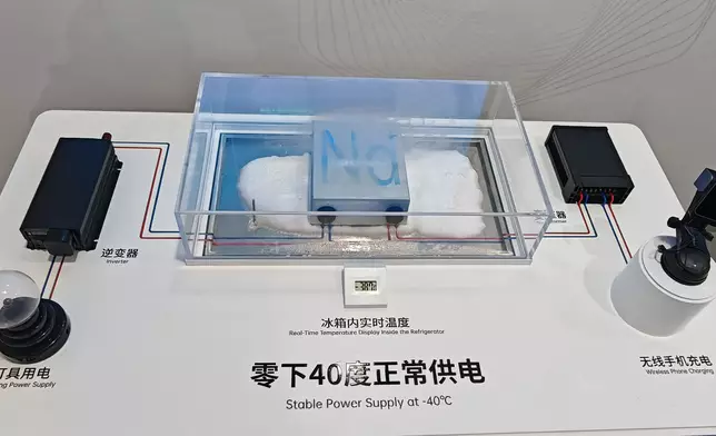 鈉離子電池。巴士的報記者攝