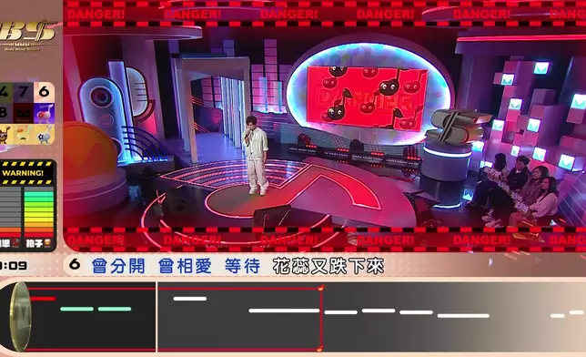 唱到剩下數秒出現「DANGER」警號，現場氣氛緊張。