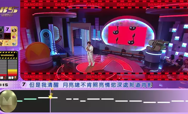 挑戰Level 7《無人之境》唱到「青筋暴現」，三項數據全線跌破90%，成全晚最低分歌曲。