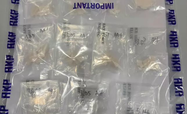 檢獲的證物。警方提供