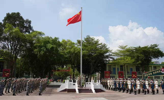 第十九屆香港青少年軍事夏令營暨第十三屆香港大學生軍事生活體驗營星期日（8月16日）舉行結業典禮。巴士的報記者攝