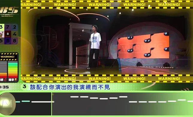 挑戰Level 3《演員》，緊張到忘記歌詞，但最後成功過關。