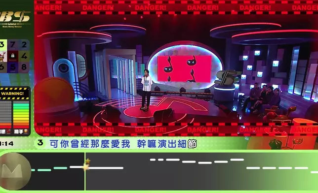 挑戰Level 3《演員》，緊張到忘記歌詞，但最後成功過關。
