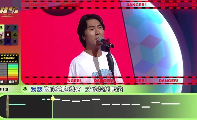 挑戰Level 3《演員》，緊張到忘記歌詞，但最後成功過關。