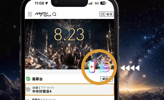 myTV SUPER登記用戶可透過 myTV SUPER App直播頻道 81台Chatroom互動，留言有機會在翡翠台以彈幕形式顯示。