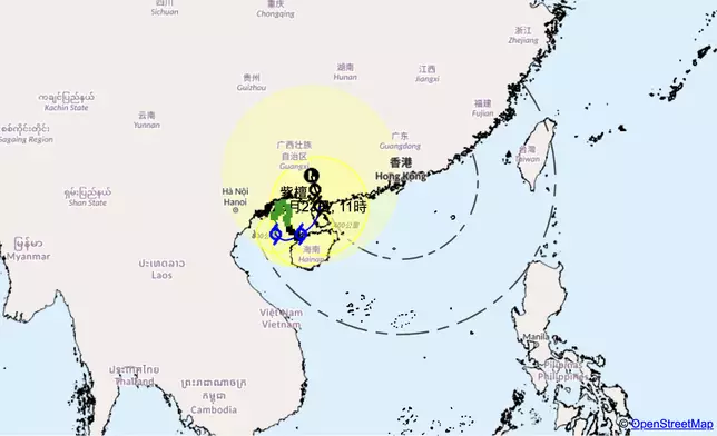 天氣。香港天文台圖片