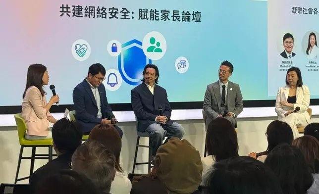 張繼聰今日（27日）出席網絡安全論壇，分享與子女相處經驗。