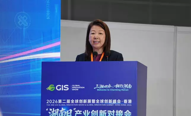 雷虹表示，GIS為湖南企業借助香港拓展海外市場提供平台。巴士的報記者攝