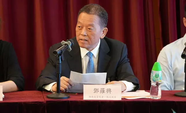 湖南省貿促會一級巡視員鄧羅興。巴士的報記者攝
