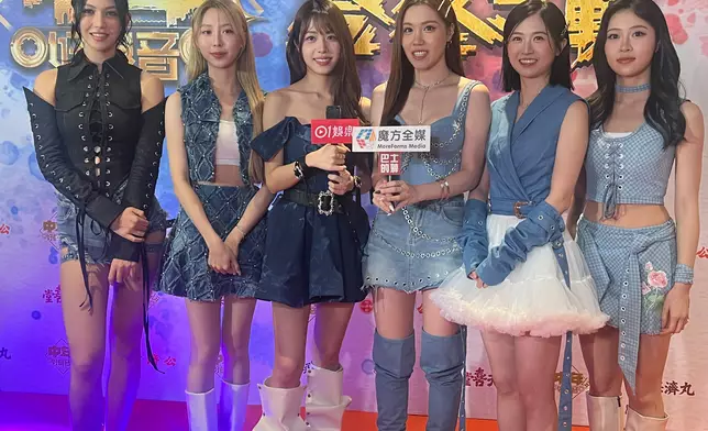 女子組合魔音女團MYNT性感亮相紅地氈。巴士的報記者攝