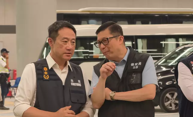 皇崗口岸下午演練。巴士的報記者攝