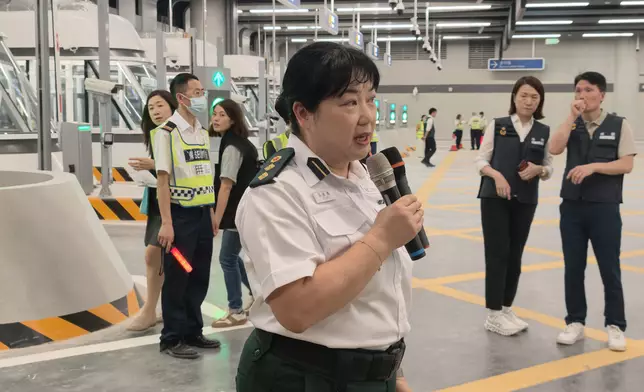 皇崗口岸下午演練。巴士的報記者攝