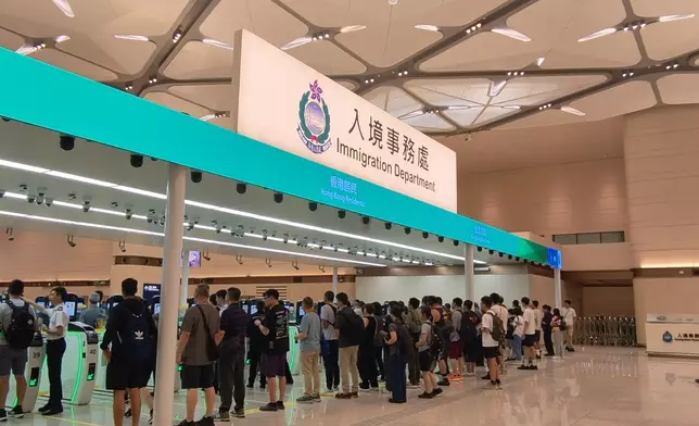 皇崗口岸下午演練。巴士的報記者攝