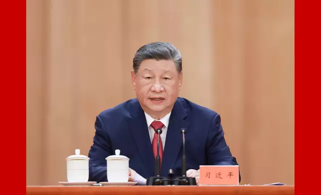 紀念江澤民同志誕辰100周年大會星期一（8月17日）上午在人民大會堂隆重舉行。新華社圖片