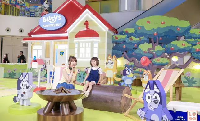 The LOHAS 康城 Bluey 夏日玩樂庭園露營裝飾場景