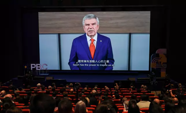 國際奧林匹克委員會終身名譽主席巴赫（Dr Thomas Bach）在 2026 香港 國際公益慈善論壇開幕典禮上發表錄影致辭。