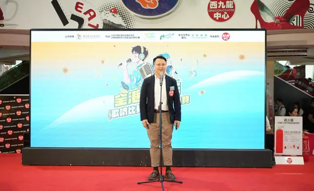 香港青少年服務處服務總監陶國誠先生致辭，感謝民政及青年事務局及青年發展委員會的撥款資助，並鼓勵青年發揮正向力量。