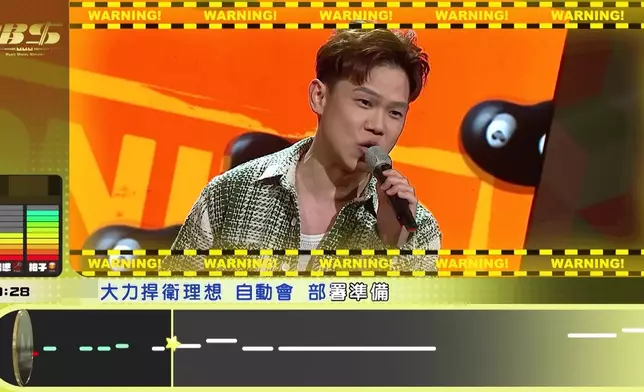 柯文立挑戰《自動勝利Let’s Fight》，第一粒音已經唱到走晒音。