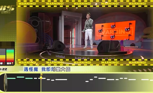柯文立挑戰《自動勝利Let’s Fight》，第一粒音已經唱到走晒音。