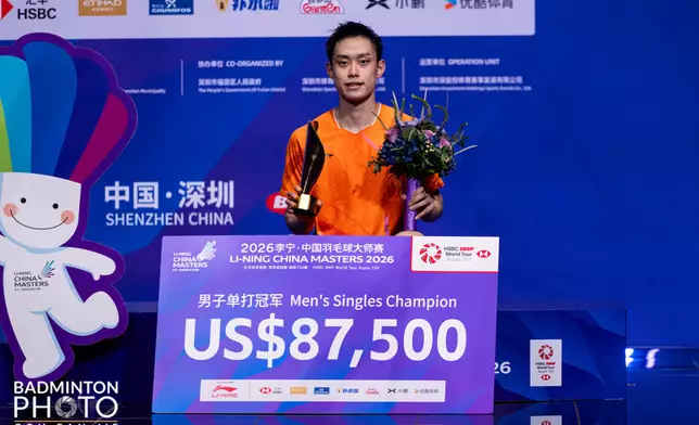 吳英倫奪冠。中國香港羽毛球總會/Badmintonphoto