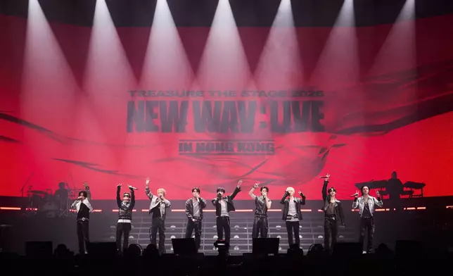 TREASURE在香港舉行最新的巡演《TREASURE THE STAGE 2026 NEW WAV : LIVE》。主辦單位提供圖片