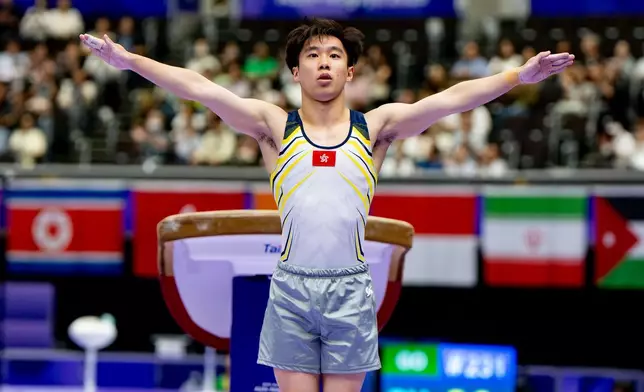 本港體操運動員吳家祺在亞運男子跳馬項目中奪得銅牌。港協暨奧委會FB圖片