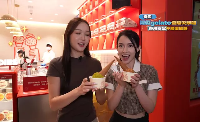 Amber、Michelle雙雙到尖沙嘴搵食。