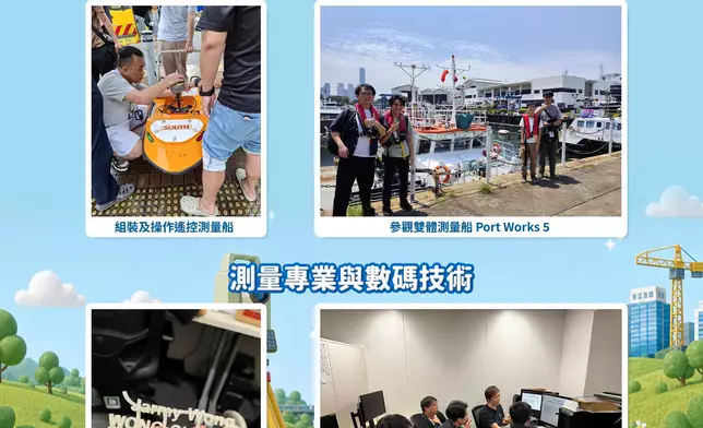 土木工程拓展署暑期實習計劃 實習生體驗「上天下海」測量工作