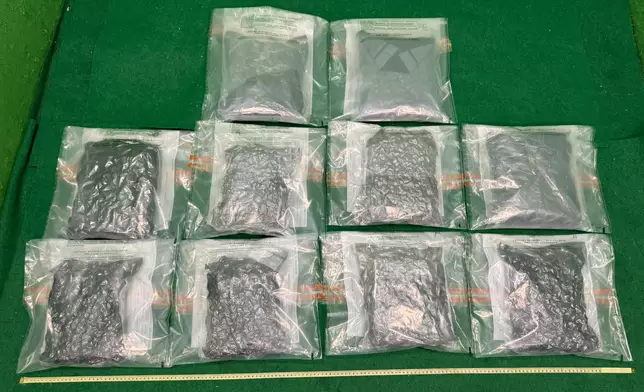 檢獲的懷疑大麻花。 政府新聞處圖片