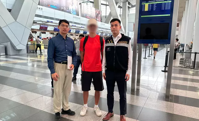 政府協助一名在菲律賓完成服刑的港人返港 政府新聞處圖片