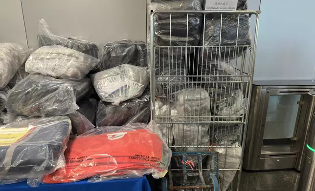 警方毒品調查科在長沙灣展開反毒品行動，並以「販運危險藥物」罪拘捕2名本地男子，年齡分別為41及42歲，檢獲約243公斤懷疑大麻花，市值約港幣5,700萬元。