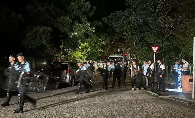 警方聯同漁護署大規模搜查元朗壆圍南路一帶，捕捉3隻流浪犬隻。
