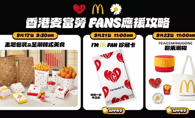 香港麥當勞 FANS 應援攻略，包括珍藏卡及限定聯乘潮物