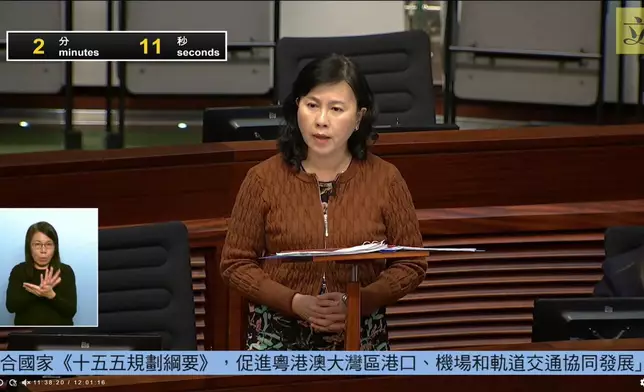 運輸及物流局配合十五五規劃，促進大灣區港口機場軌道協同發展。