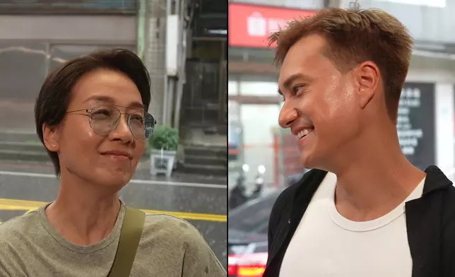 江美儀同朱仔為節目效果「自製」粉紅氣泡好有火花。