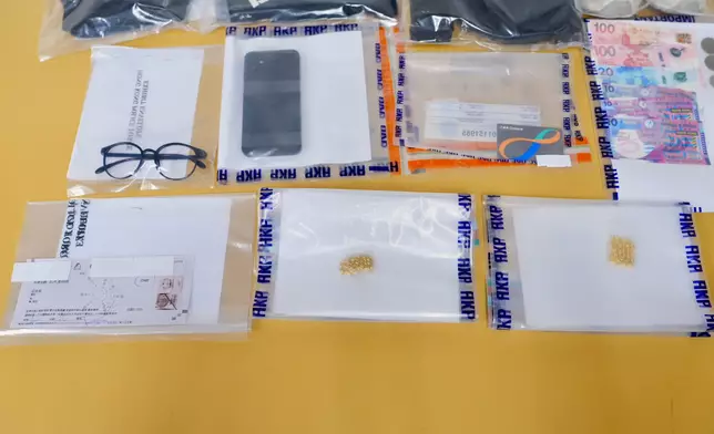 檢獲的證物。